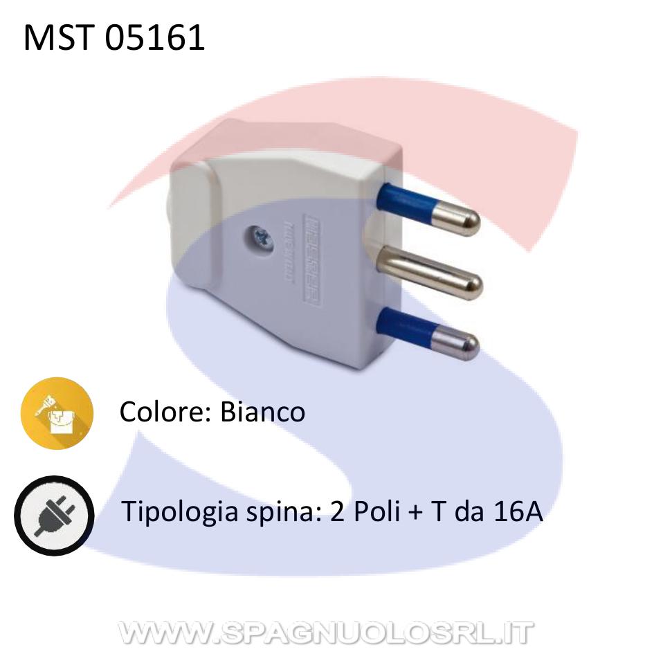 Spina mobile 2 poli + T S17 da 16 A, Bianca - MASTER 05161
