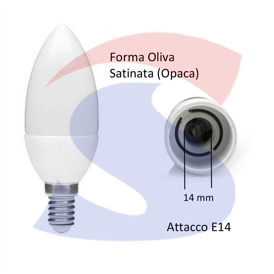 Lampadina LED E14 6 W Oliva 3.000 K - HENERGIA HG403