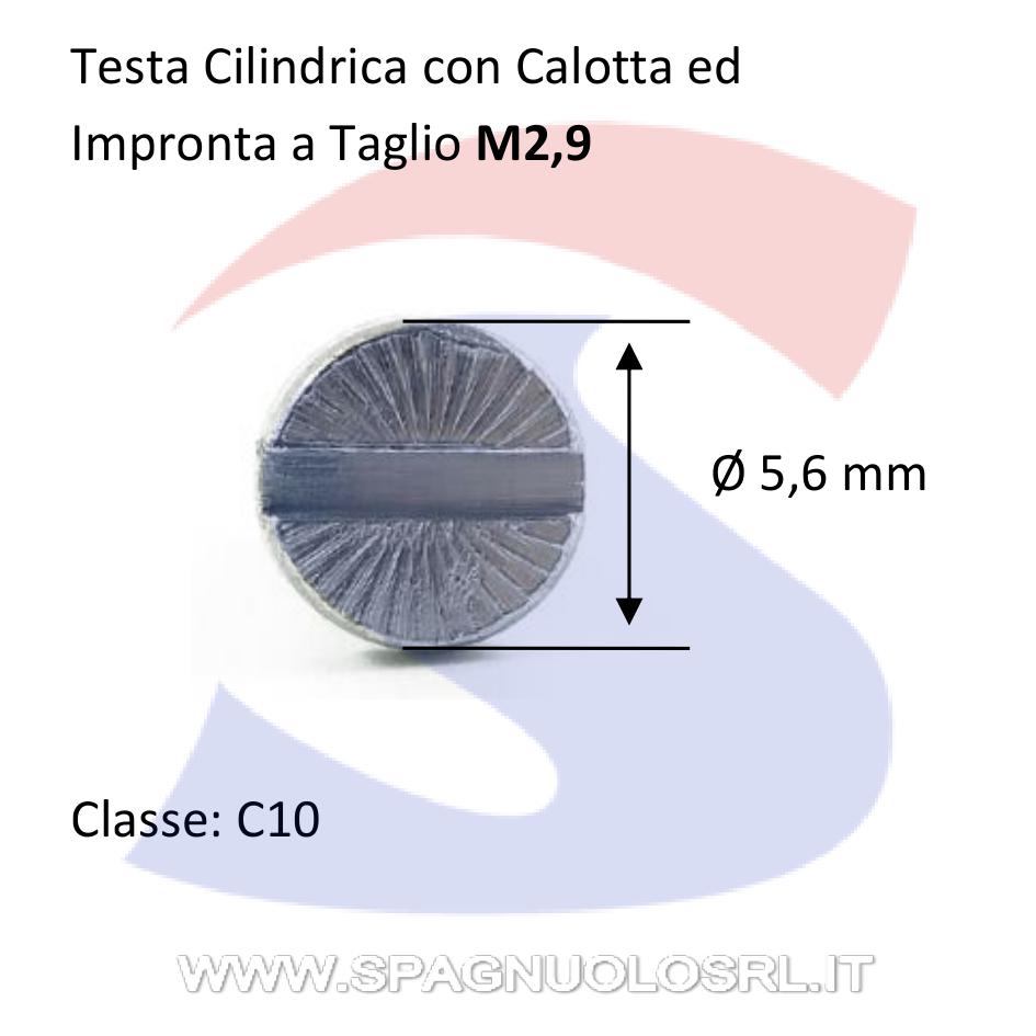 Vite Autofilett. TC Calotta ed Impronta a Taglio ZN 2,9X6,5 - VITI AUTOFTAGZN2,9X6,5