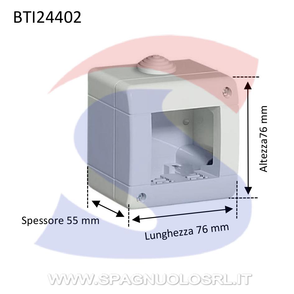Cassetta portafrutti da esterno 76x76x55 mm 2 posti - BTICINO 24402