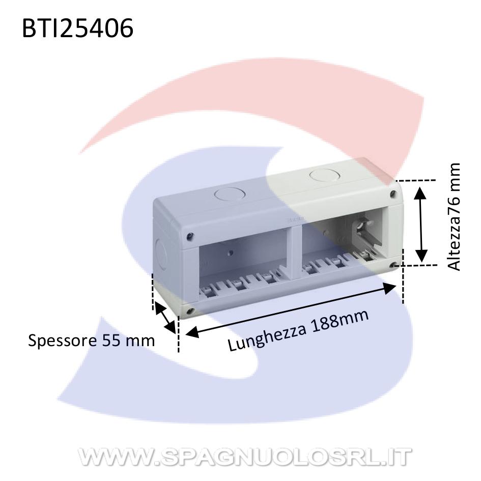 Cassetta portafrutti da esterno 188x76x55 mm 6 posti - BTICINO 25406