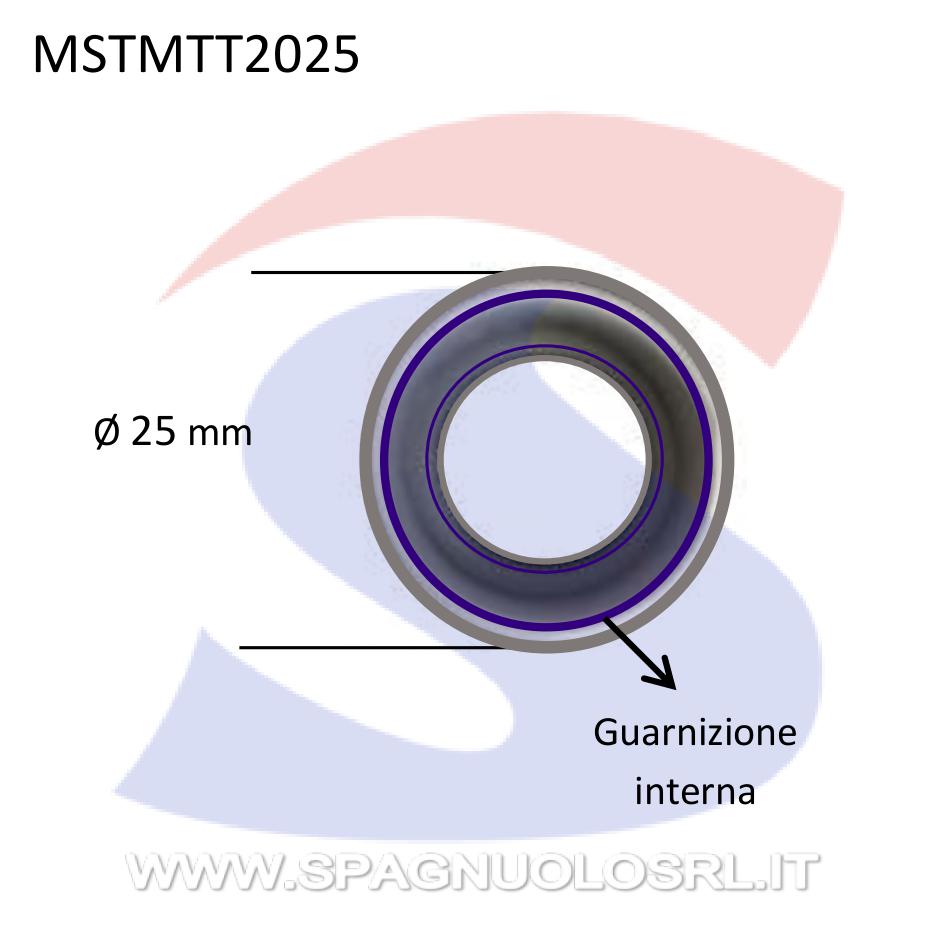 Manicotto IP65 Ø 25 mm in PVC Grigio RAL7035 - MASTER MTT2025