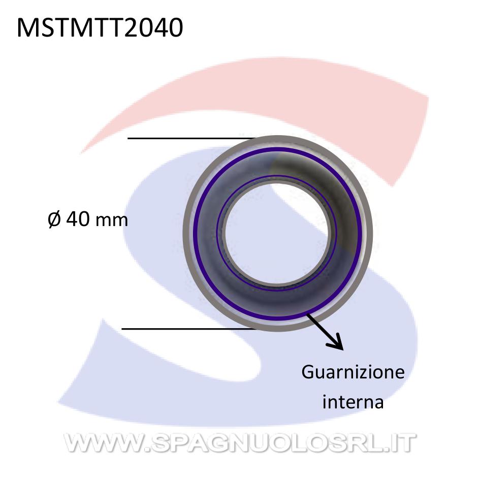 Manicotto IP65 Ø 40 mm in PVC Grigio RAL7035 - MASTER MTT2040