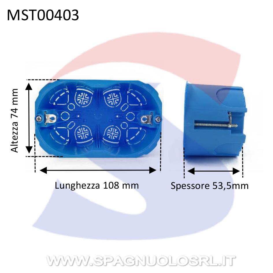 Cassetta portafrutti da incasso 108x74x53,3mm 3 posti - MASTER 00403