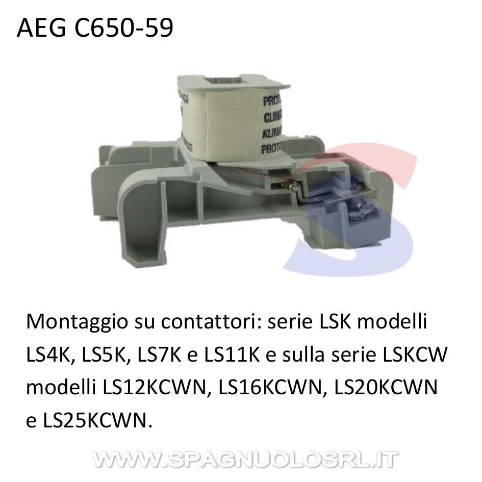 Bobina di ricambio per contattori serie LSK e LSKCW, 400 V - AEG C650-59