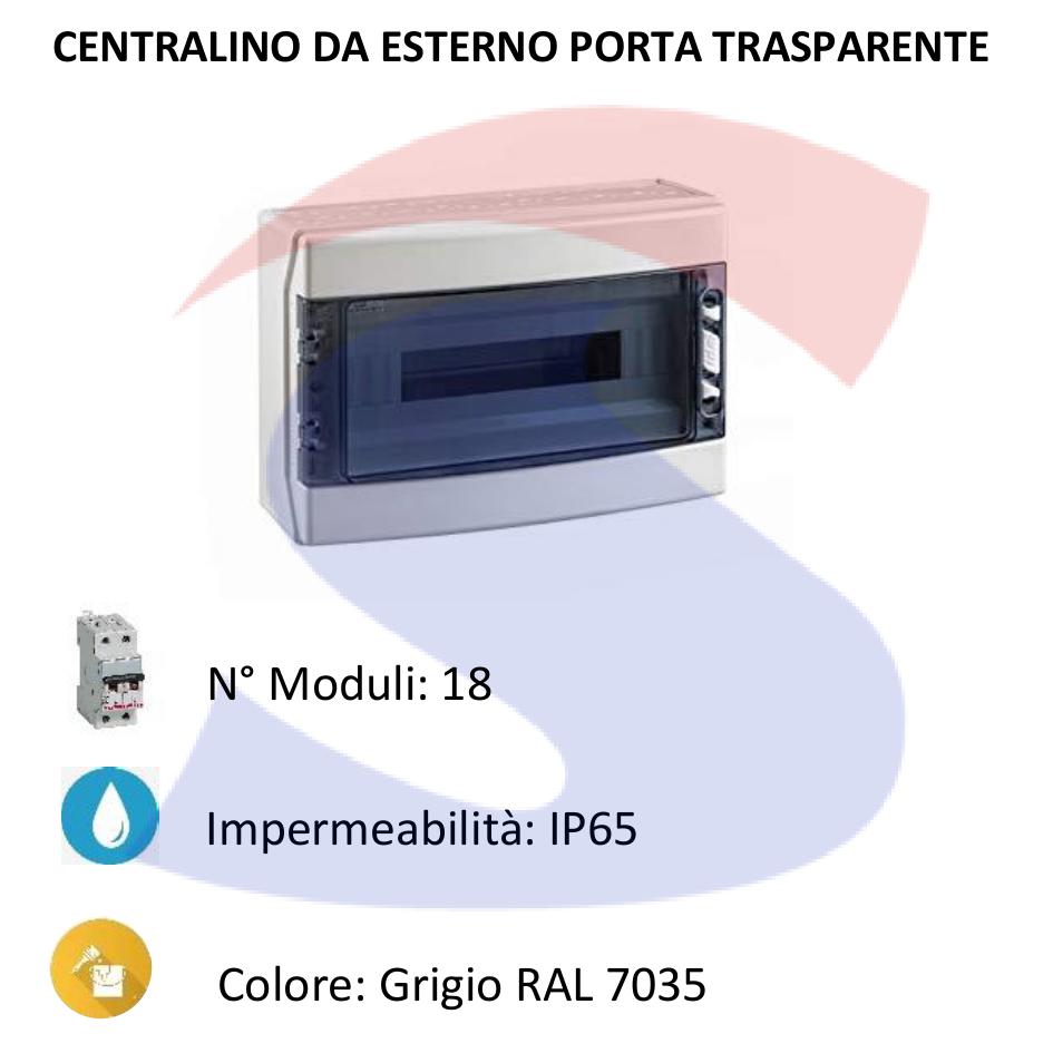Centralino modulare da esterno 418x286x148 mm 18 moduli - AEG GHNE18PT