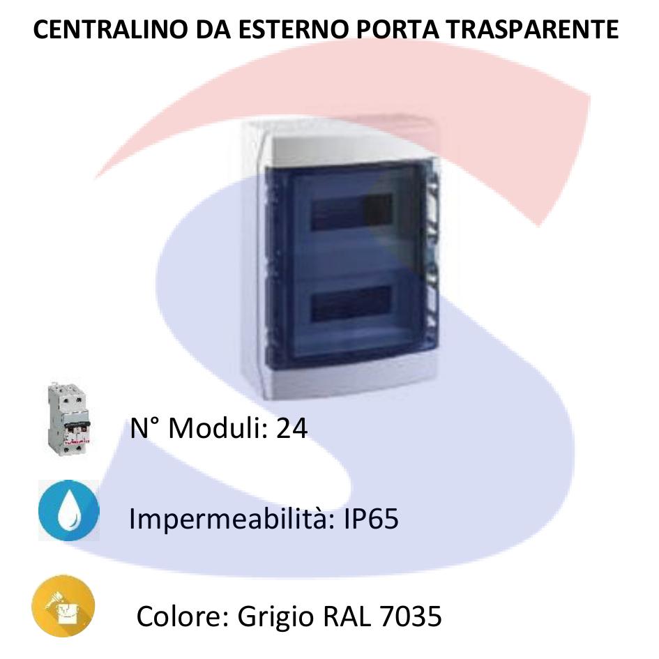 Centralino modulare da esterno 310x436x148 mm 24 moduli - AEG GHNE24PT