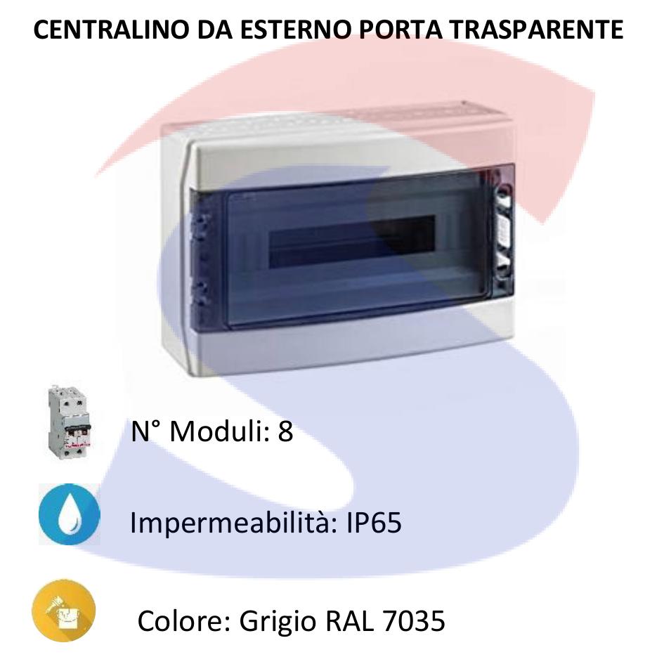 Centralino modulare da esterno 238x231x118 mm 8 moduli - AEG GHNE8PT