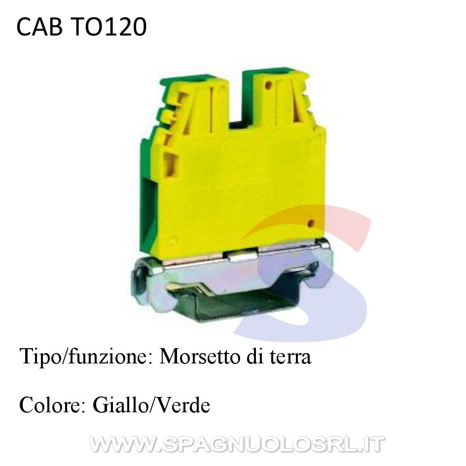 Morsetto modulare di terra 41 A sezione cavi 6 mm² - CABUR TO120