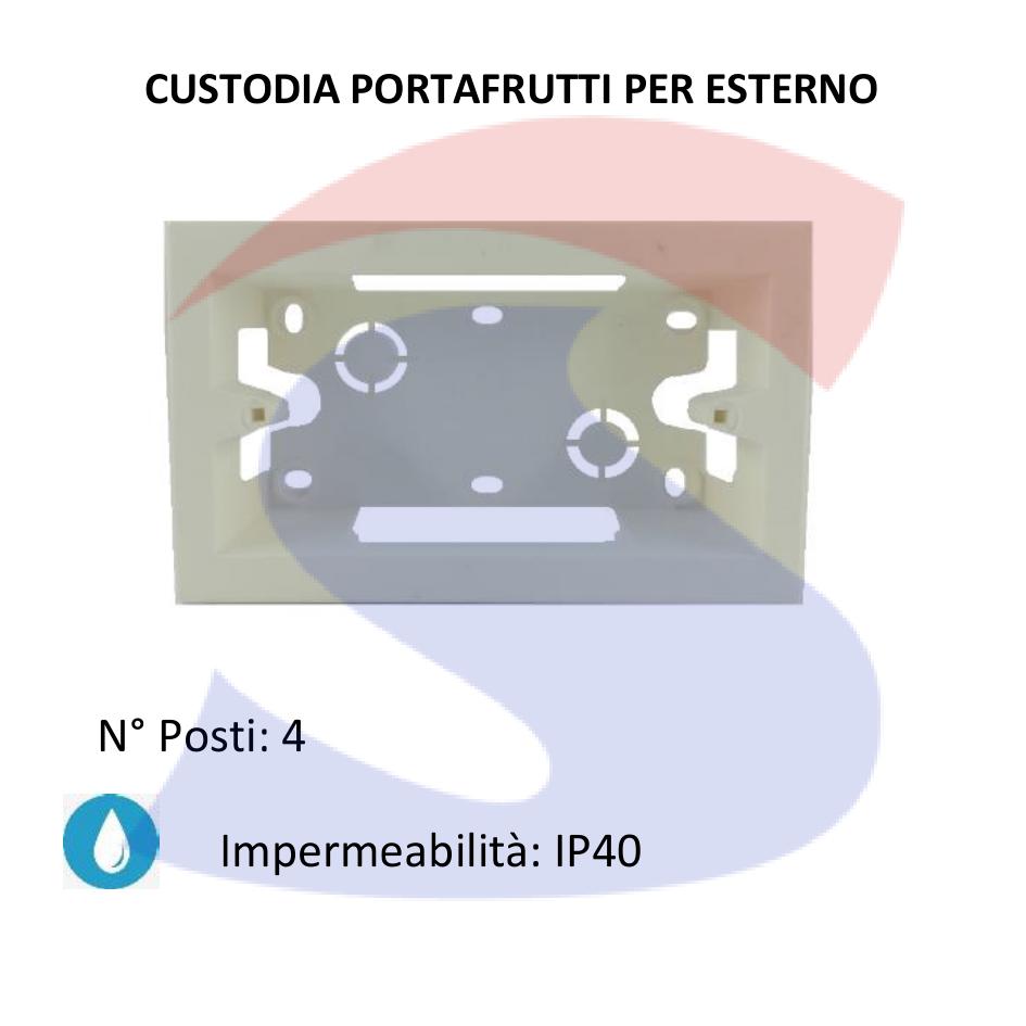 Cassetta portafrutti da esterno 120x83x45 mm 4 posti - FAEG 10264