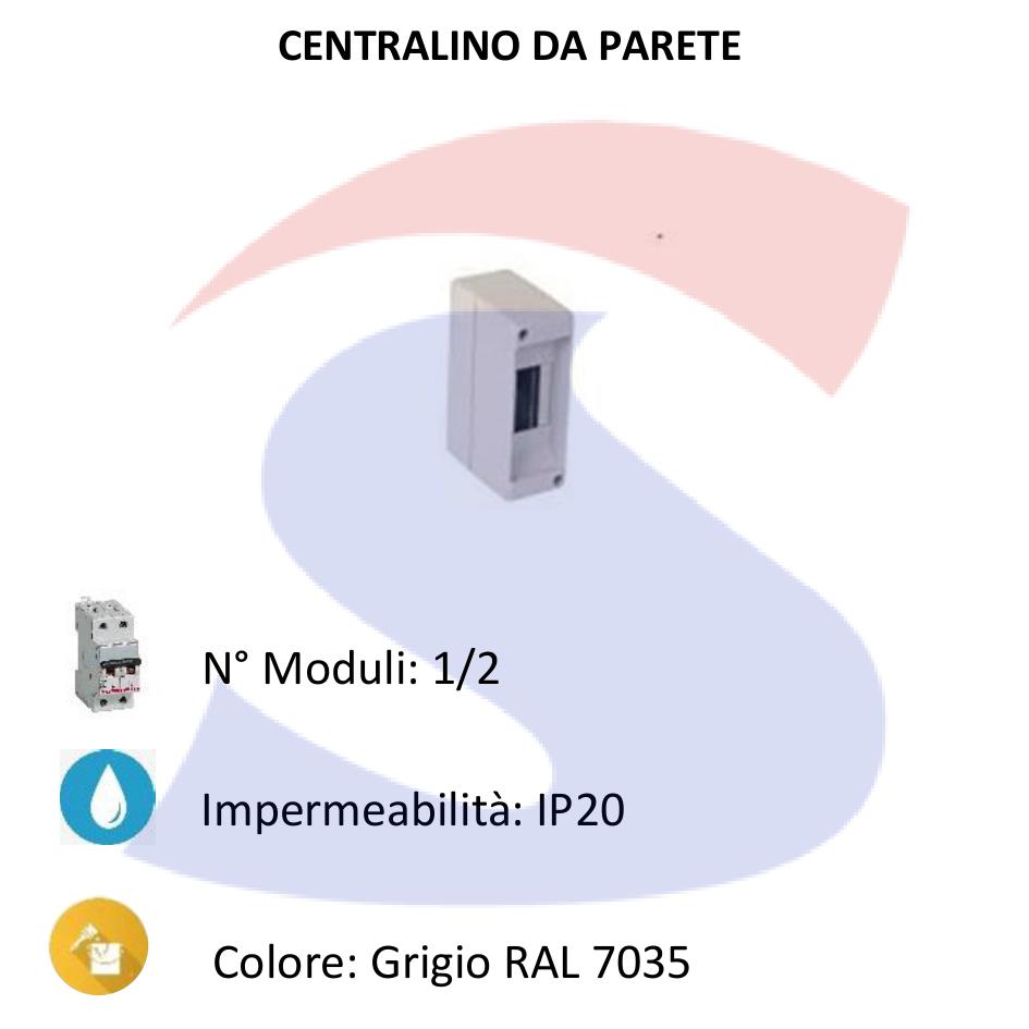Centralino modulare da esterno 45X130x85 mm 1/2 moduli - FAEG 14011