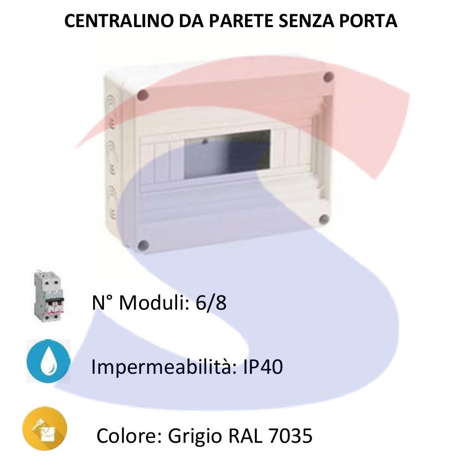 Centralino modulare da esterno 190X145x90 mm 6/8 moduli - FAEG 14108
