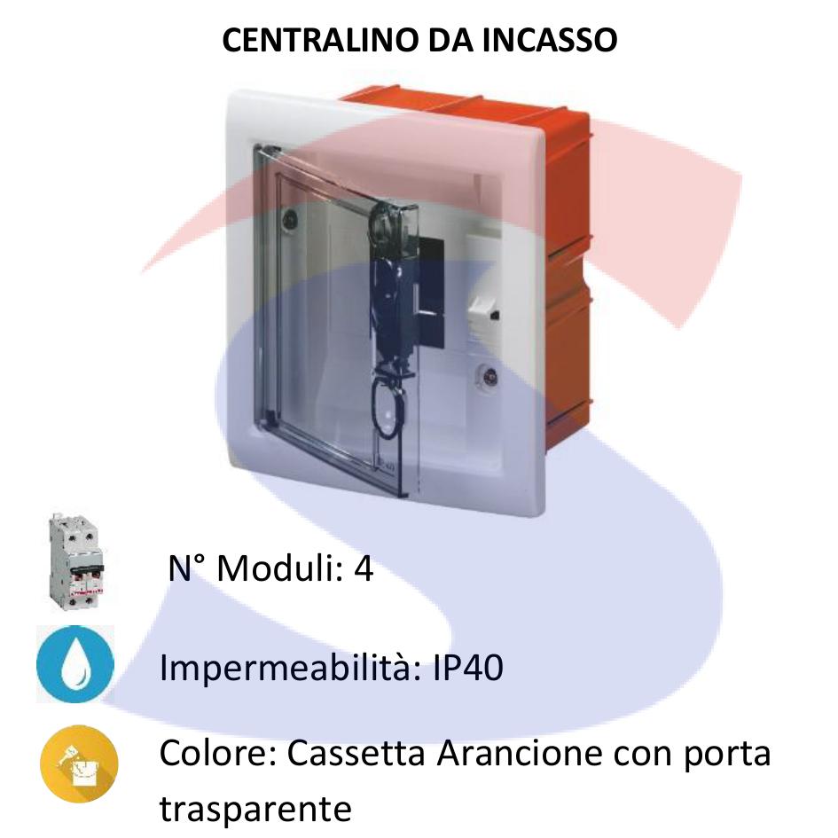 Centralino modulare da incasso 120x160x97 4 moduli - GEWISS GW40602