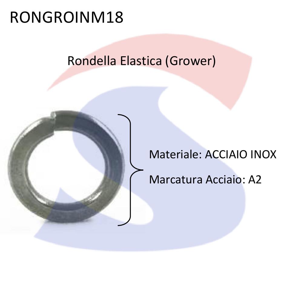 Rondella Elastica (Grower) Inox M18 - VITI RONGROINM18