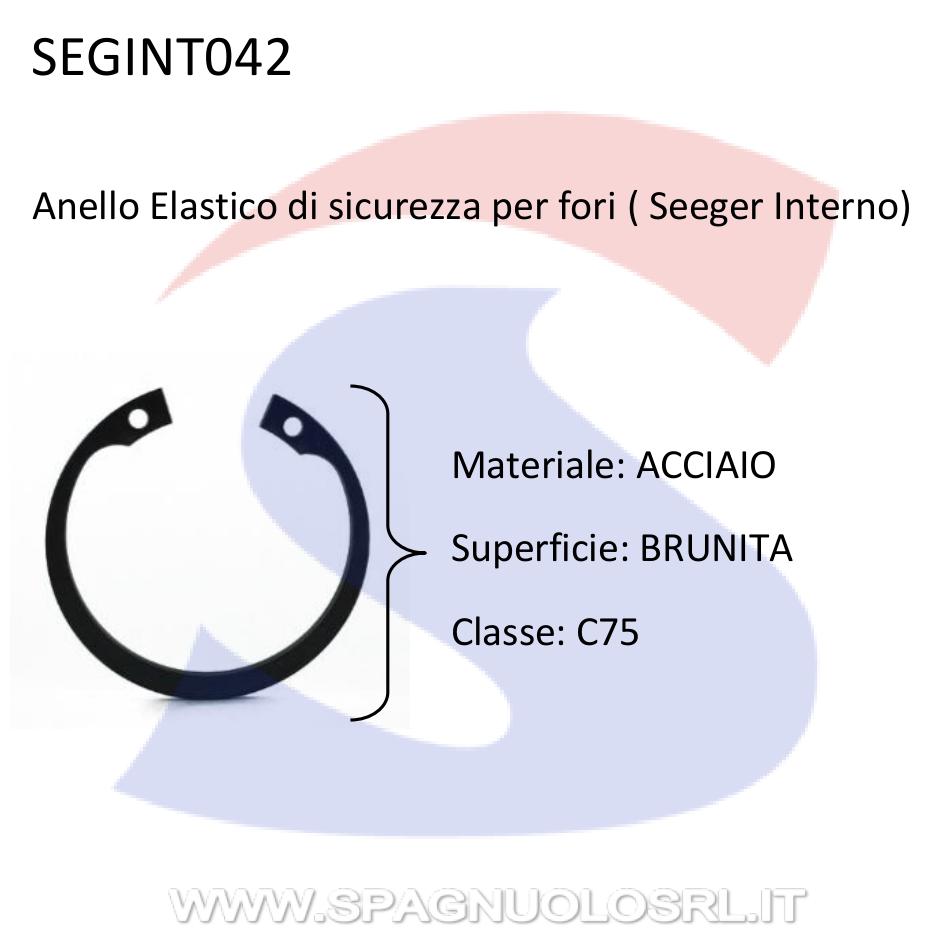 Anello Elastico di Sicurezza per Fori (Seeger Interno) M42 - VITI SEGINT042