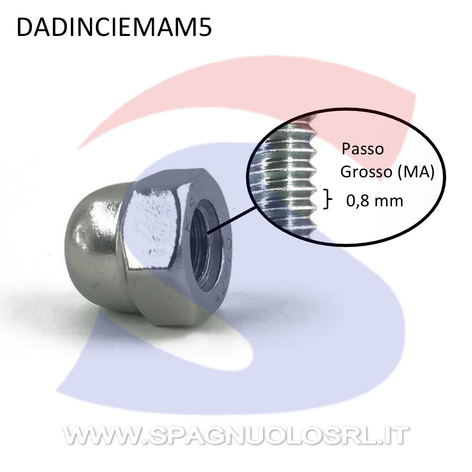 Dado Esagonale Cieco Inox M5 - VITI DADINCIEMAM5