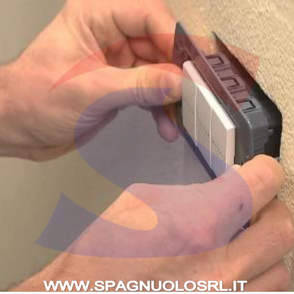 Supporto Marlanvil 4 moduli con viti serie "Onda", Grigio - MARLANVIL 7724