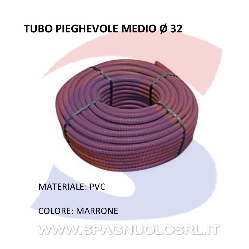 Tubo pieghevole medio Marrone FK15 Ø 32 mm senza tiracavo - GEWISS DX15632