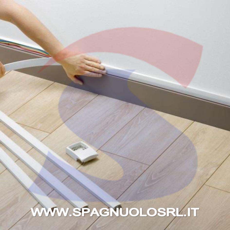 Canale portacavi 12,5 x 12,5 mm Bianco RAL 9001 - ELETTROCANALI ECMA125125