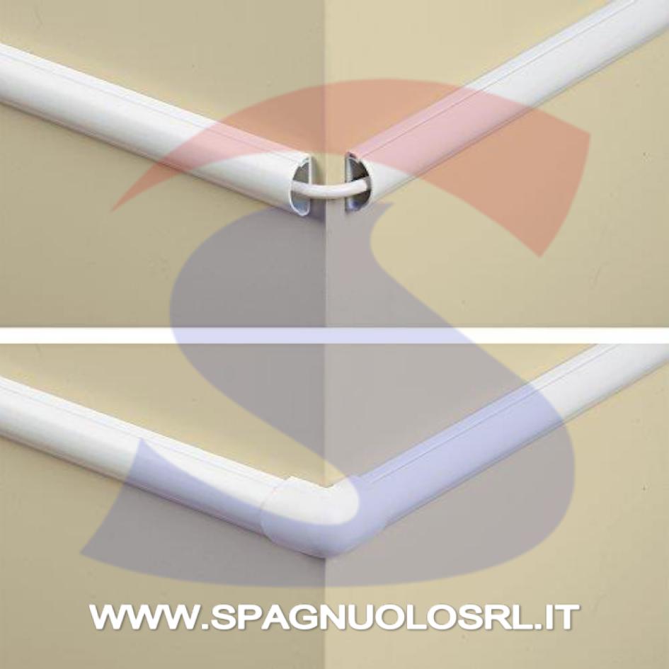 Angolo esterno 60x40 mm Bianco RAL 9001 in PVC - ELETTROCANALI ECAE6040B