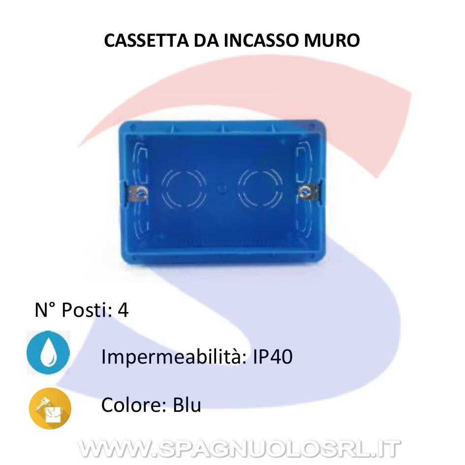 Cassetta portafrutti da incasso 135x74x53,5mm 4 posti - FAEG 10004