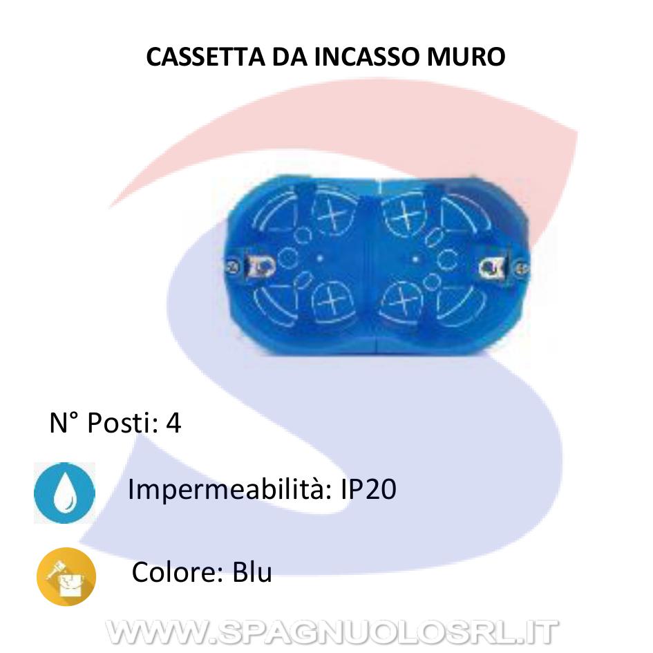 Cassetta portafrutti da incasso 115x65x49mm 4 posti - FAEG 10254