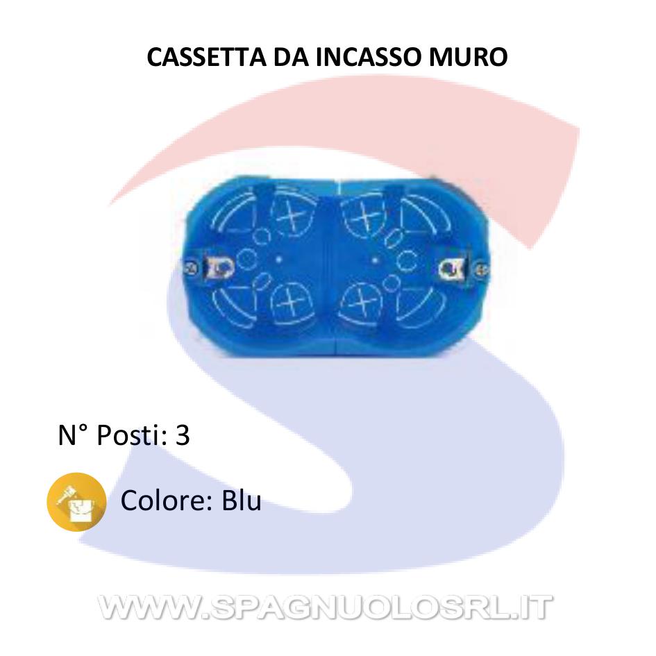 Cassetta portafrutti da incasso 108x74x53,3mm 3 posti - MASTER 00403