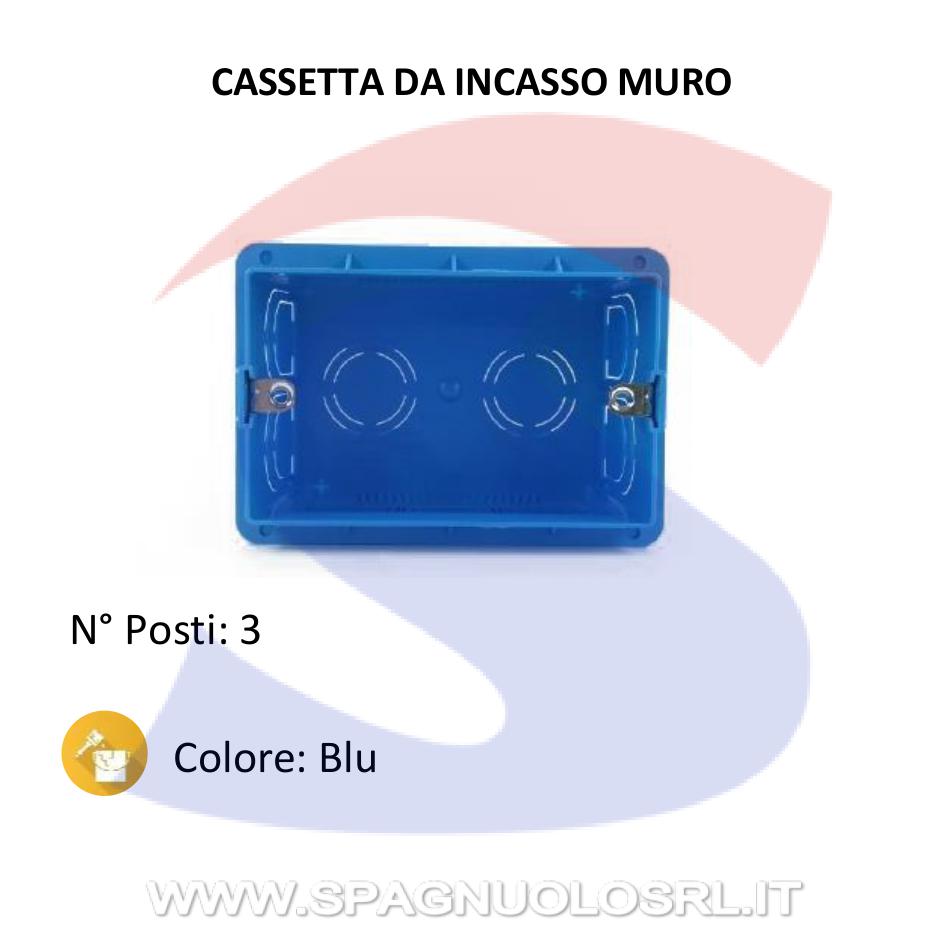 Cassetta portafrutti da incasso 108x74x53,5mm 3 posti - MASTER 00412