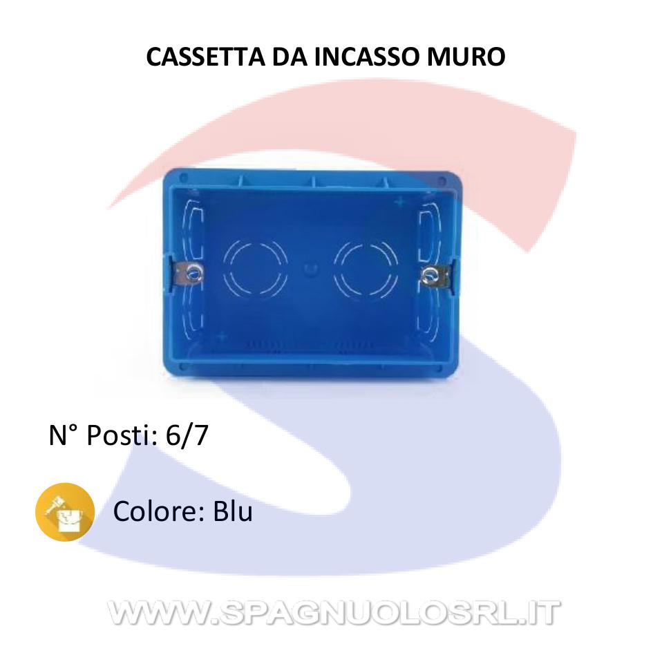 Cassetta portafrutti da incasso 118x108x51,5mm 6/7 posti - MASTER 00416