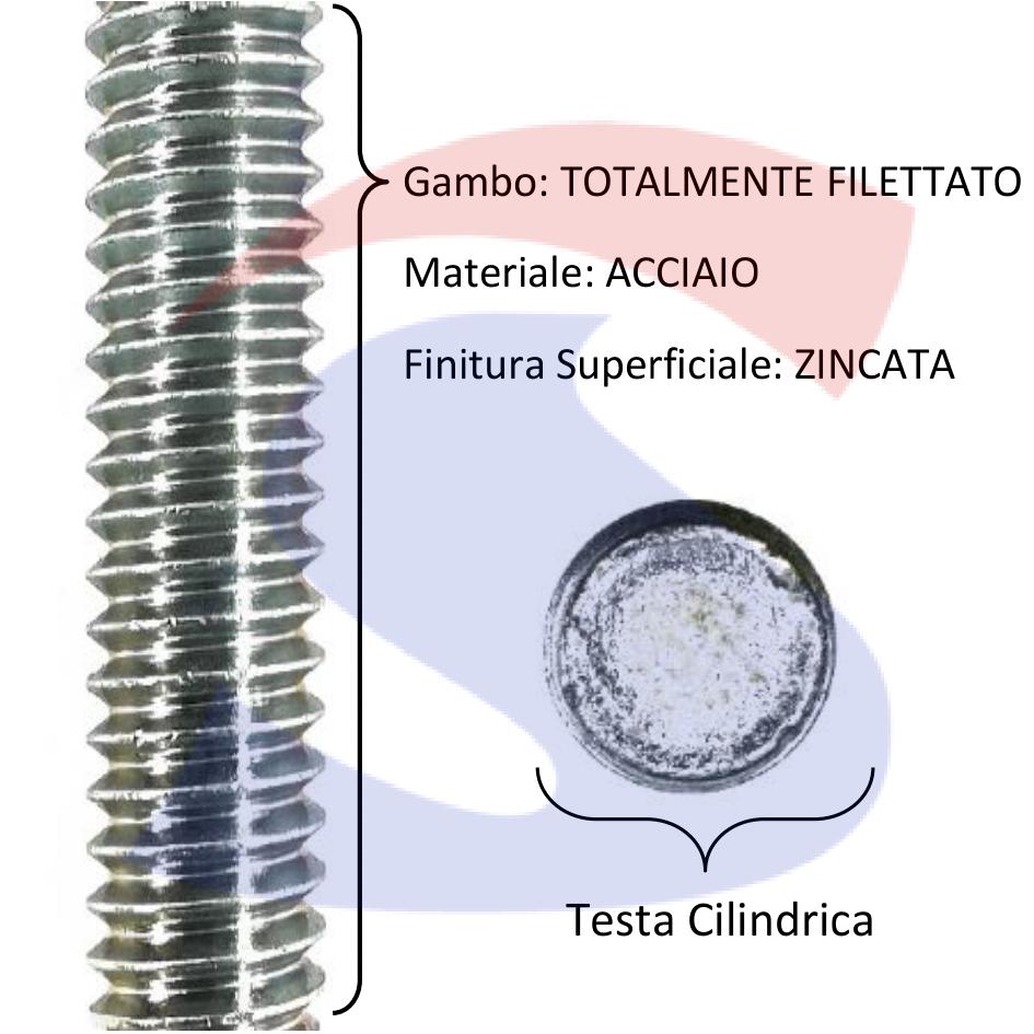 Barra Filettata Zincata 4.8 da 1 mt M27 - VITI BARZNM27