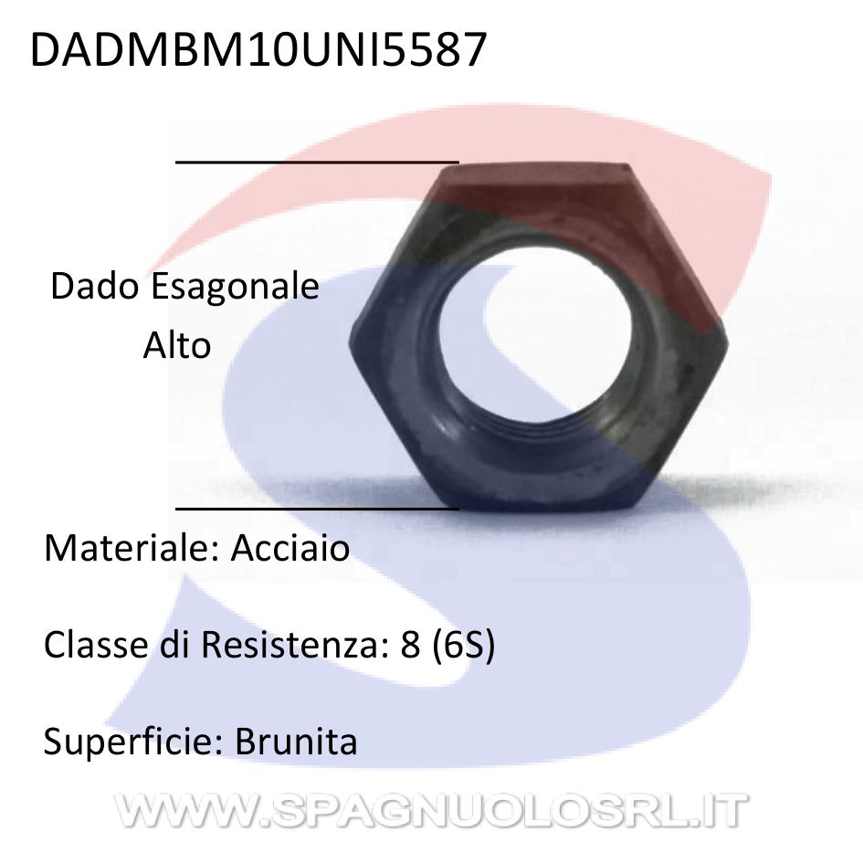Dado Esagonale Alto Brunito Passo Fine M10 - VITI DADMBM10UNI5587