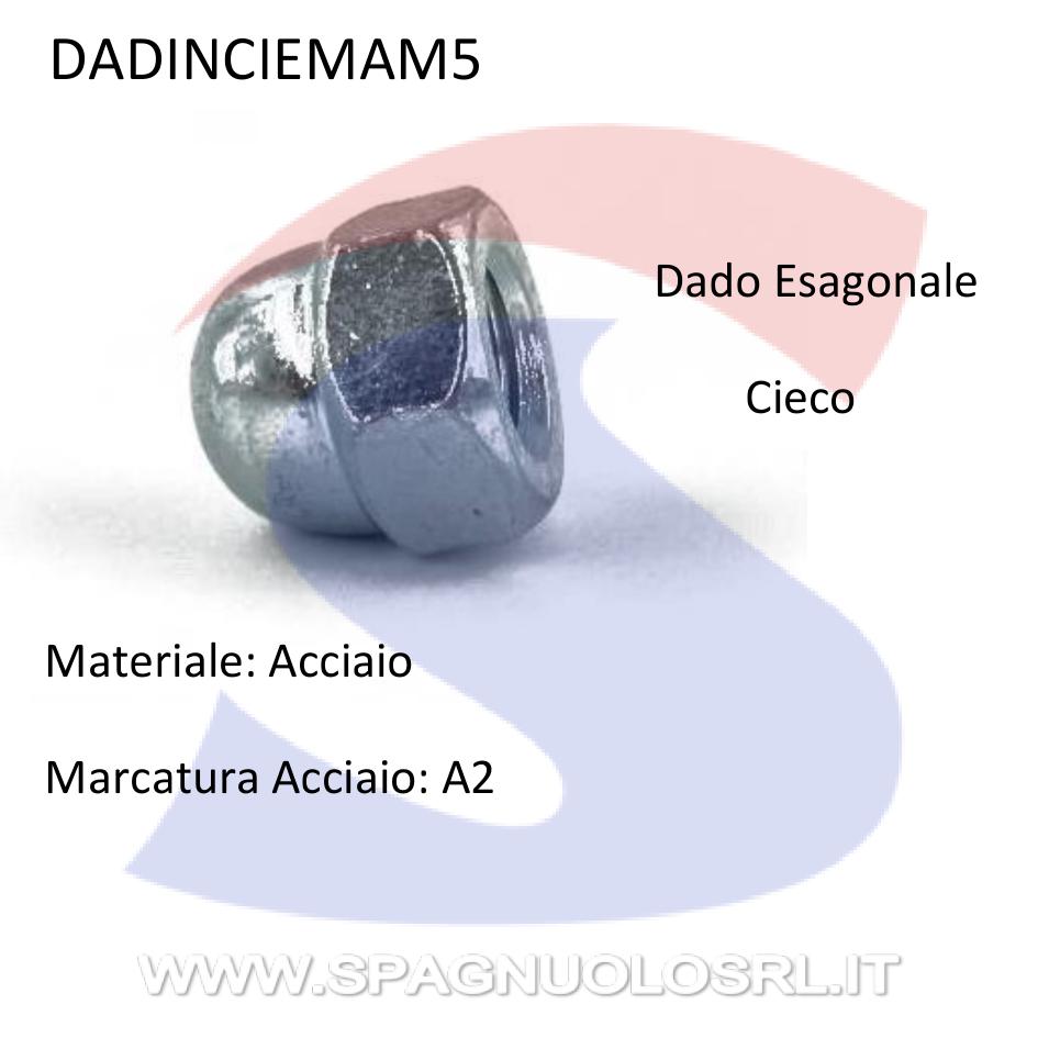 Dado Esagonale Cieco Inox M5 - VITI DADINCIEMAM5