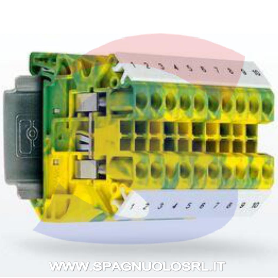 Morsetto modulare di terra 41 A sezione cavi 6 mm² - CABUR TO120