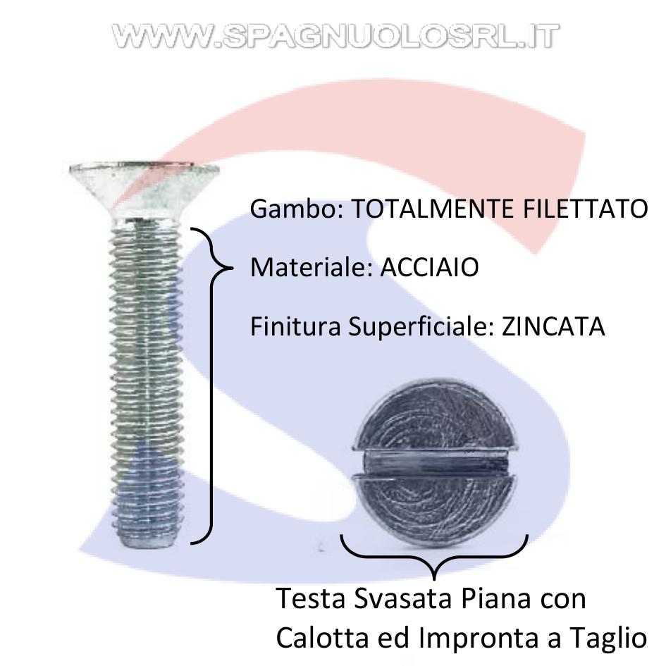 Vite TSP con Calotta ed Impronta a Taglio Zincata 4X30 mm - VITI VITTAGSVZNM04L30