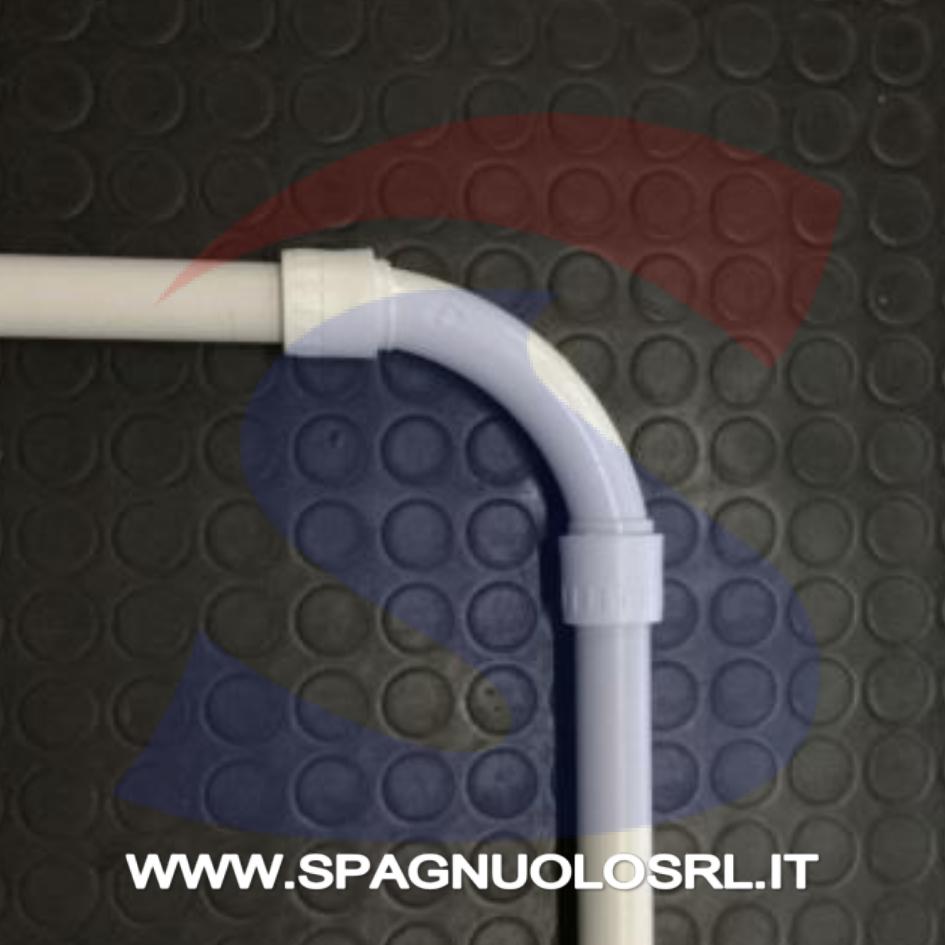 Curva a raggio stretto RK IP65 Ø 16MM Grigio RAL7035 - ELETTROCANALI ECCS16