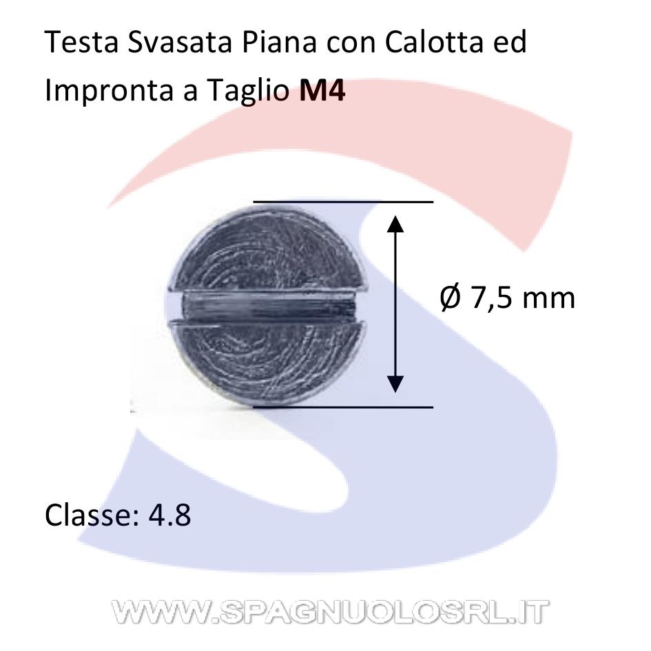 Vite TSP con Calotta ed Impronta a Taglio Zincata 4X30 mm - VITI VITTAGSVZNM04L30