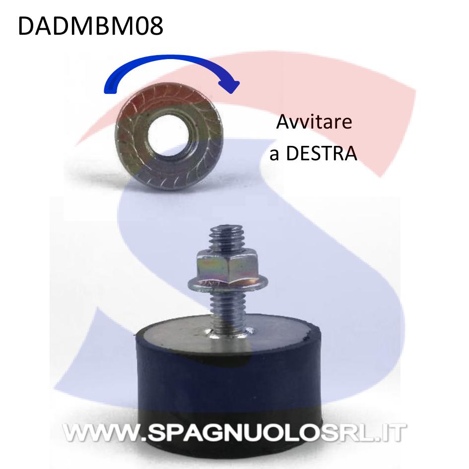 Dado Esagonale Flangiato Zincato Giallo Passo Grosso M6 - VITI DADFLAZNM06
