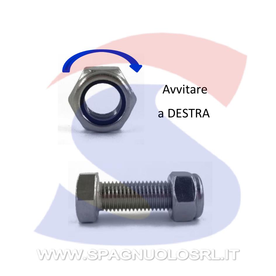 Dado Esagonale Autobloccante Alto Inox Passo Grosso M3 - VITI AUTINMAM03