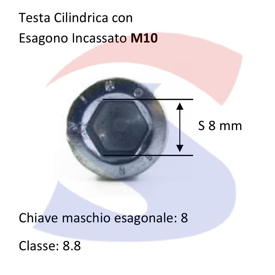 Vite TCEI 8.8 Totalmente Filettata Zincata 10X40 mm - VITI VITTCEIZNM10X40