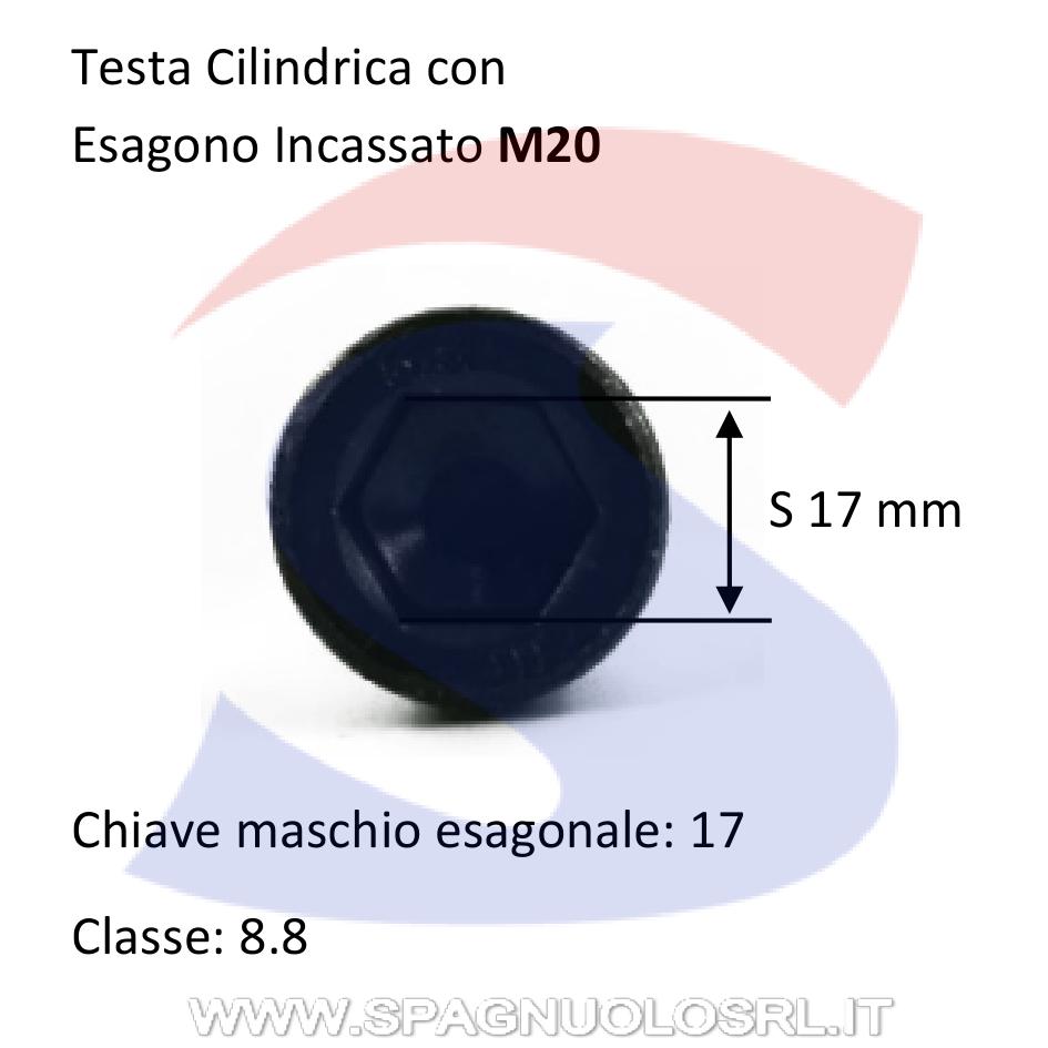 Vite TCEI 8.8 Parzialmente Filettata Brunita 20X90 mm - VITI VITTCEIM20X90