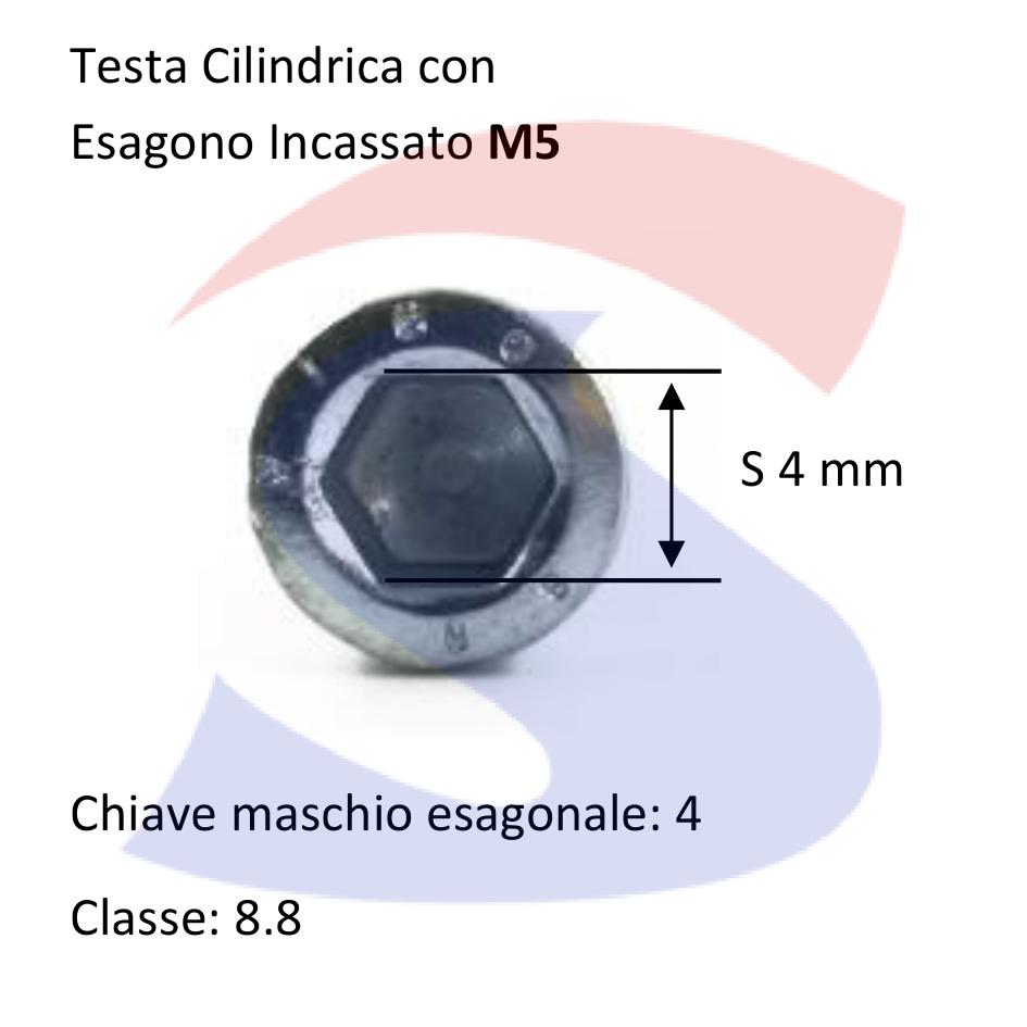 Vite TCEI 8.8 Parzialmente Filettata Zincata 5X30 mm - VITI VITTCEIZNM05X30