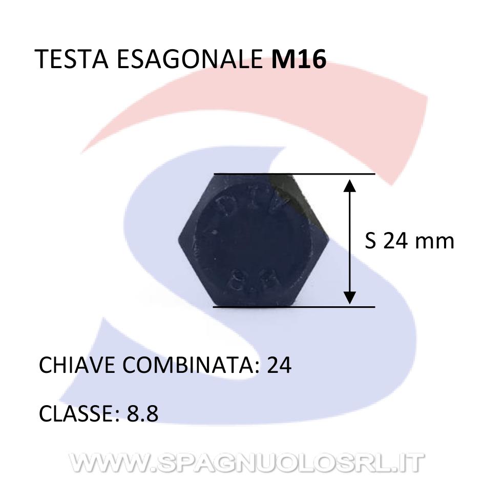 Vite TE 8.8 Totalmente Filettata Brunita 16X40 mm - VITI VITTEM16X40