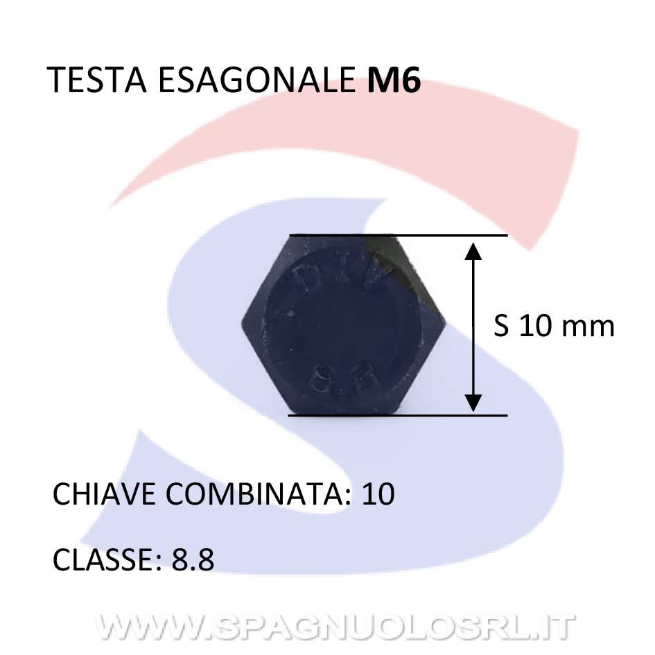 Vite TE 8.8 Totalmente Filettata Brunita 6x30 mm - VITI VITTEM06X30