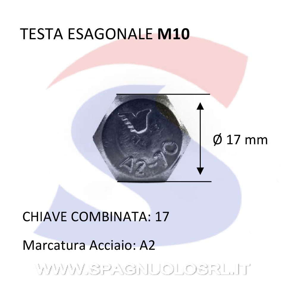 Vite TE Inox Totalmente Filettata 10X80 mm - VITI VITTEM10X80IN