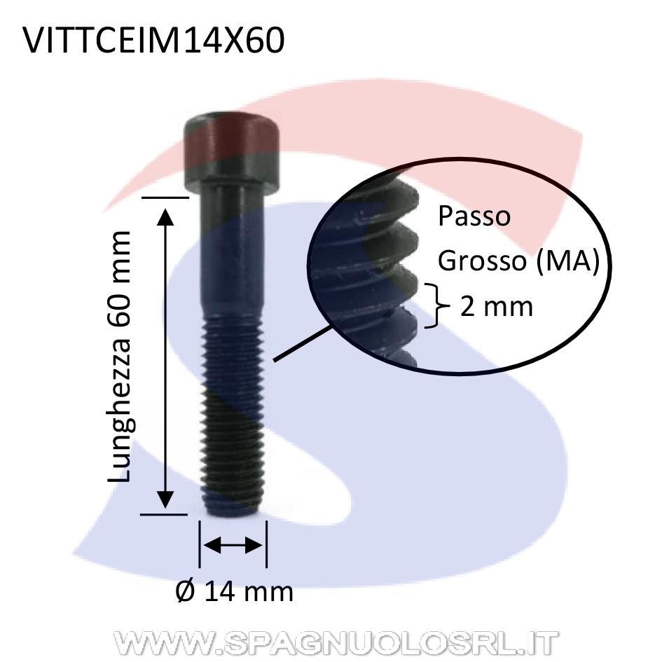 Vite TCEI 8.8 Parzialmente Filettata Brunita 14X60 mm - VITI VITTCEIM14X60
