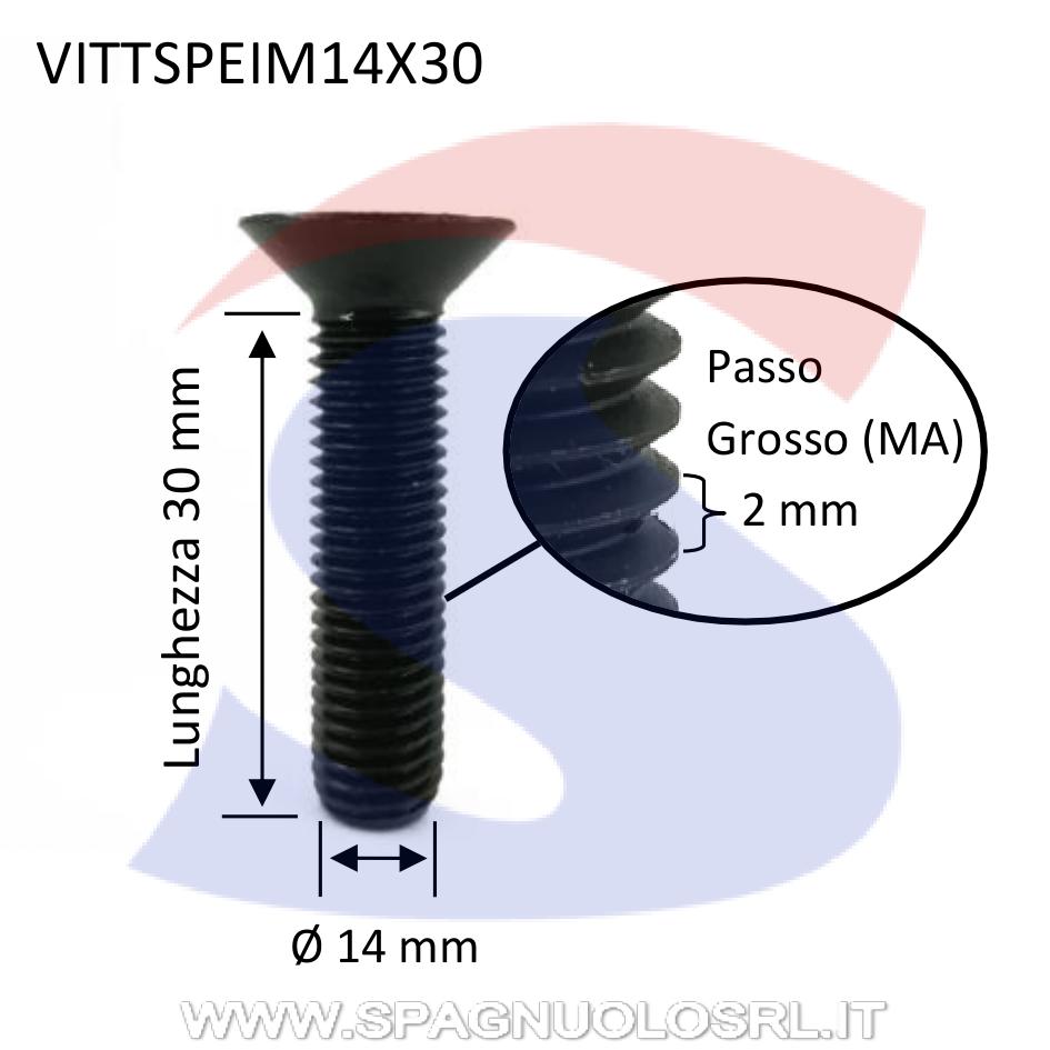 Vite TSPEI 10.9 Totalmente Filettata Brunita 14X30 mm - VITI VITTSPEIM14X30
