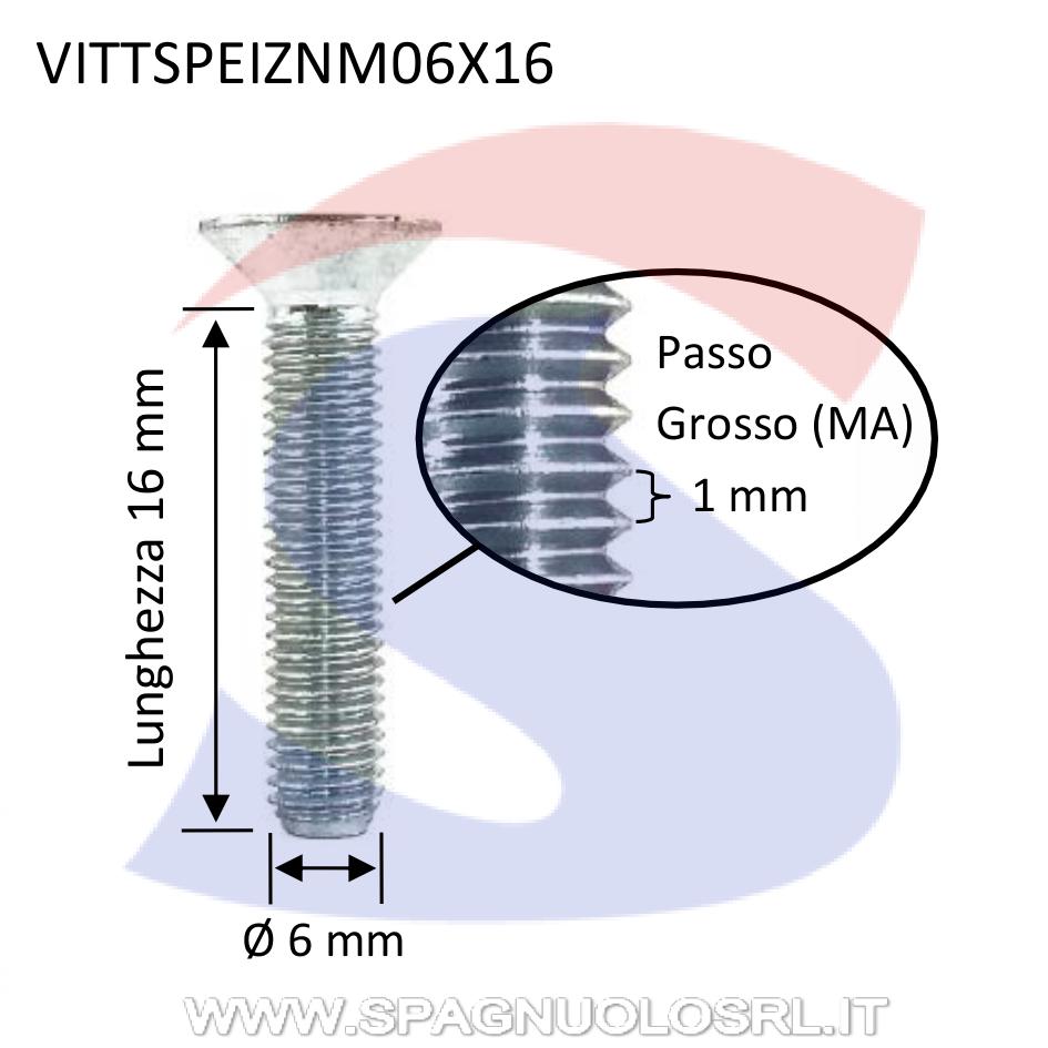 Vite TSPEI 10.9 Totalmente Filettata Zincata 6X16 mm - VITI VITTSPEIZNM06X16