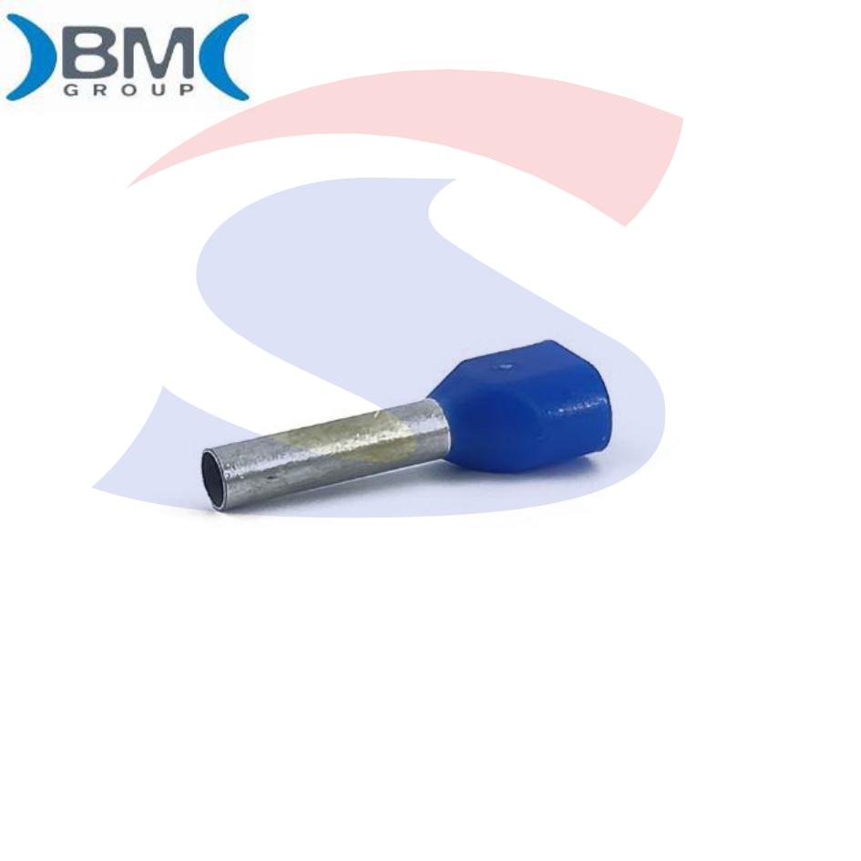 Puntalino a bussola preisolato Blu per 2 cavi da 2,5 mm² - BMM 00558