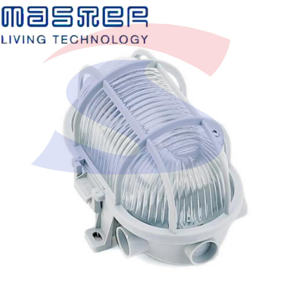 Plafoniera LED Ovale a Tartaruga bianca con gabbia - MASTER 01000B