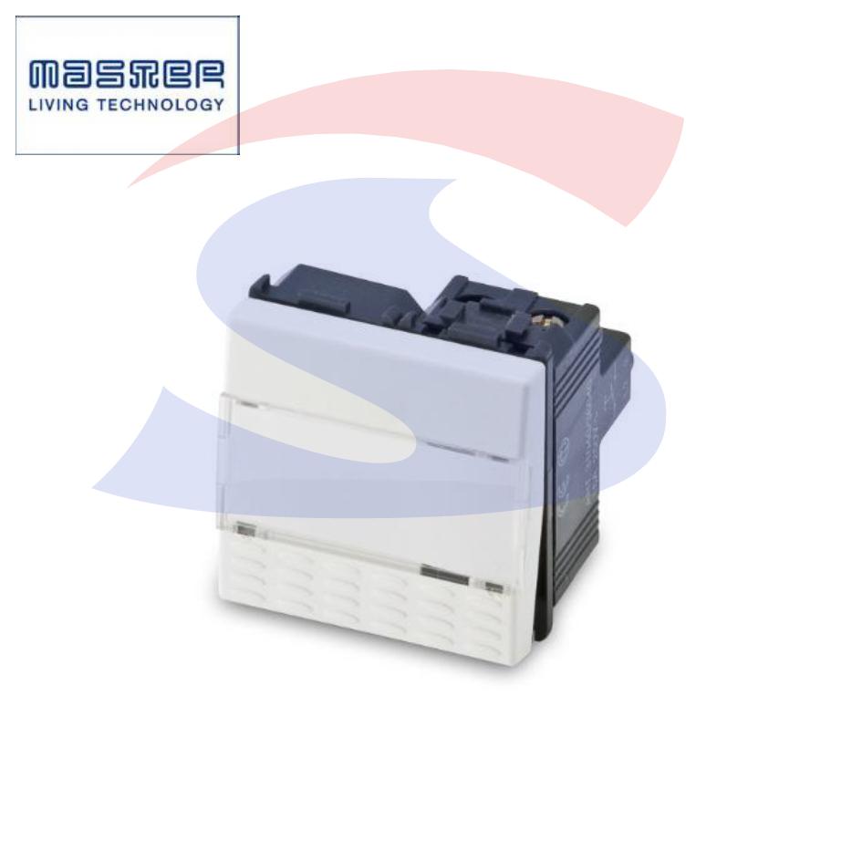 Pulsante portanome serie "MIX" 1P NA 16A 250V, Bianco 2 mod - MASTER 21040